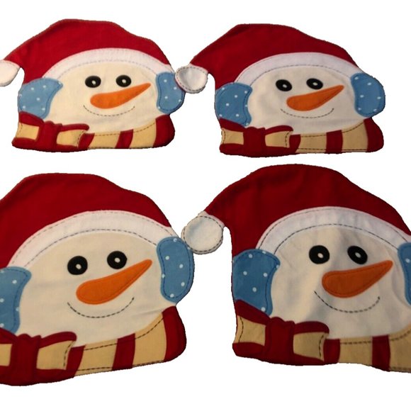 Living Quarters Snowman Placemats set (4) christmas Holiday‎ - Picture 1 of 6